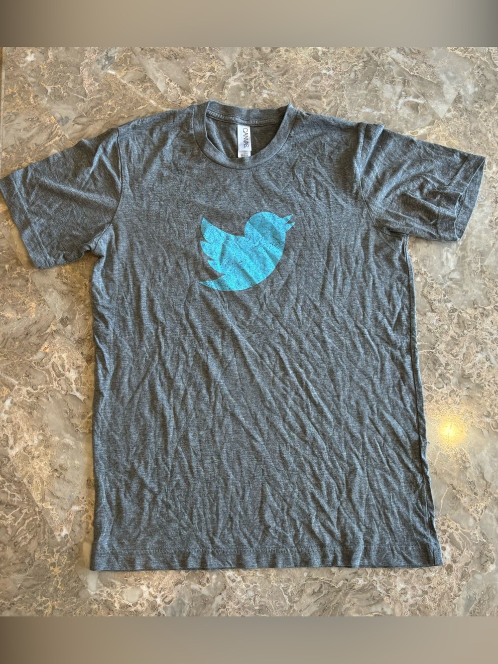 Vintage Twitter Bird Logo Graphic Tee Medium